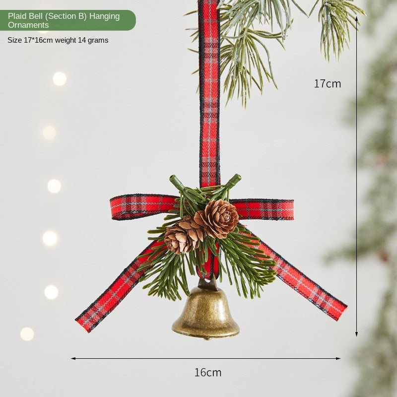 Christmas Reindeer Bell Ornament for Rustic Holiday Decor