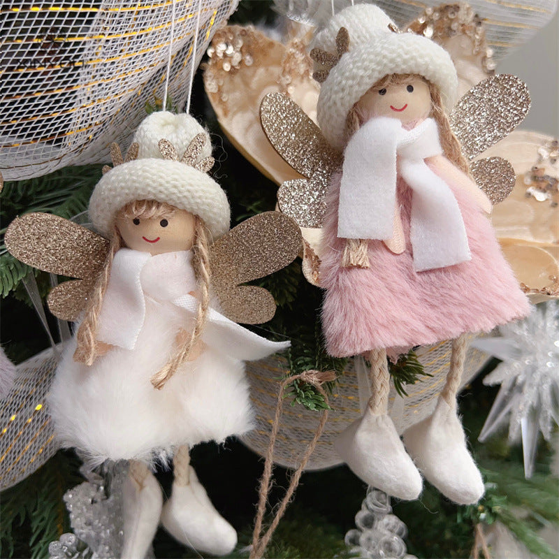 Christmas Reindeer Angel Plush Ornament for Whimsy