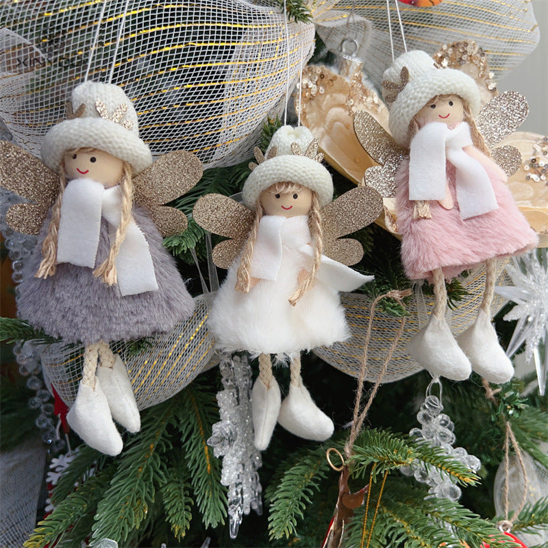 Christmas Reindeer Angel Plush Ornament for Whimsy