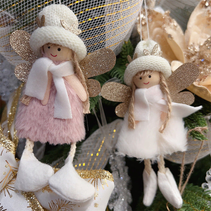 Christmas Reindeer Angel Plush Ornament for Whimsy