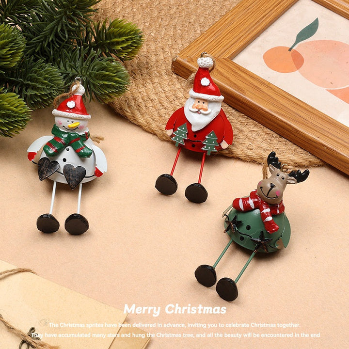 Christmas Santa Reindeer Ornament Set, 3 Festive Characters