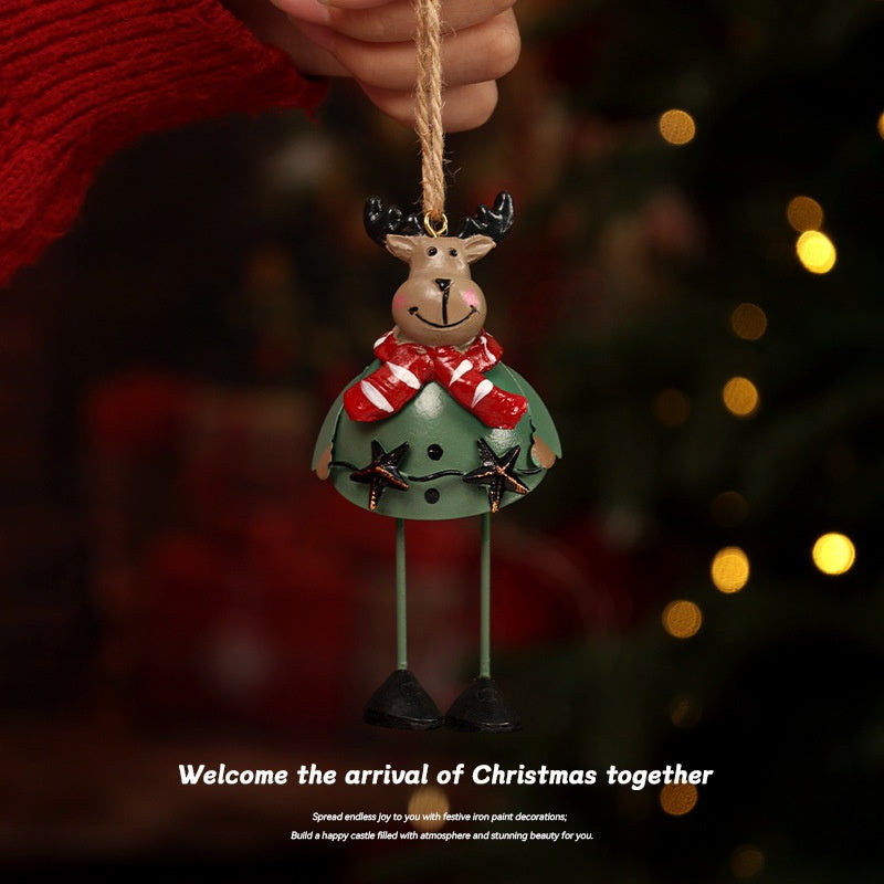 Christmas Santa Reindeer Ornament Set, 3 Festive Characters