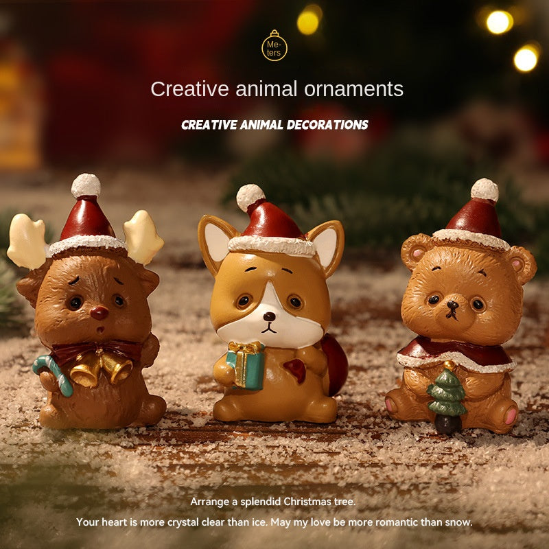 Christmas Reindeer Figurine for Festive Tabletop Decor