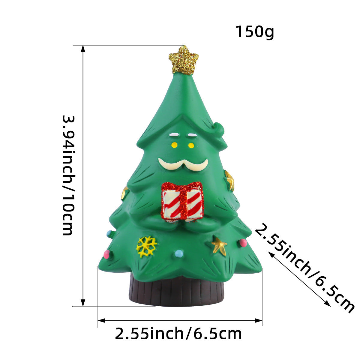 Christmas Resin Tree Ornament for Festive Desktops