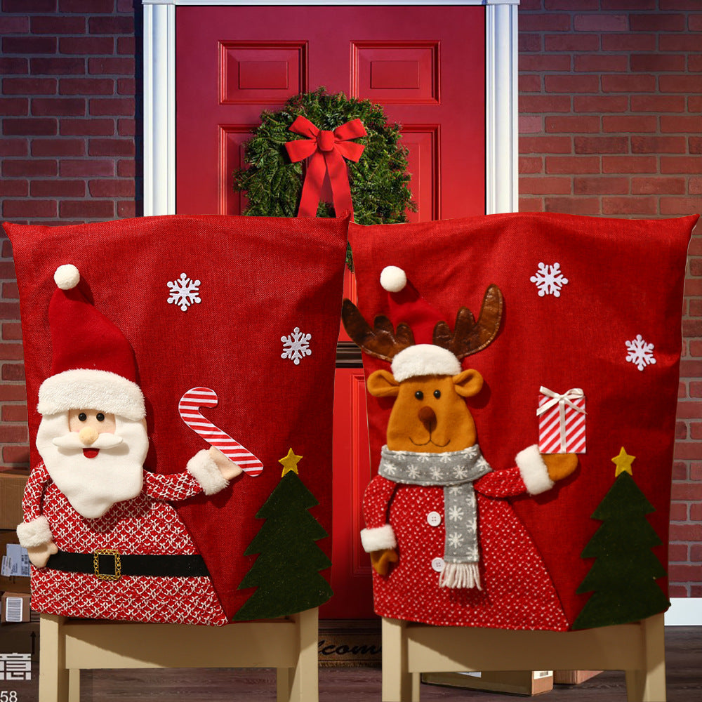 Christmas Chair Back Covers for Festive Holiday Decor