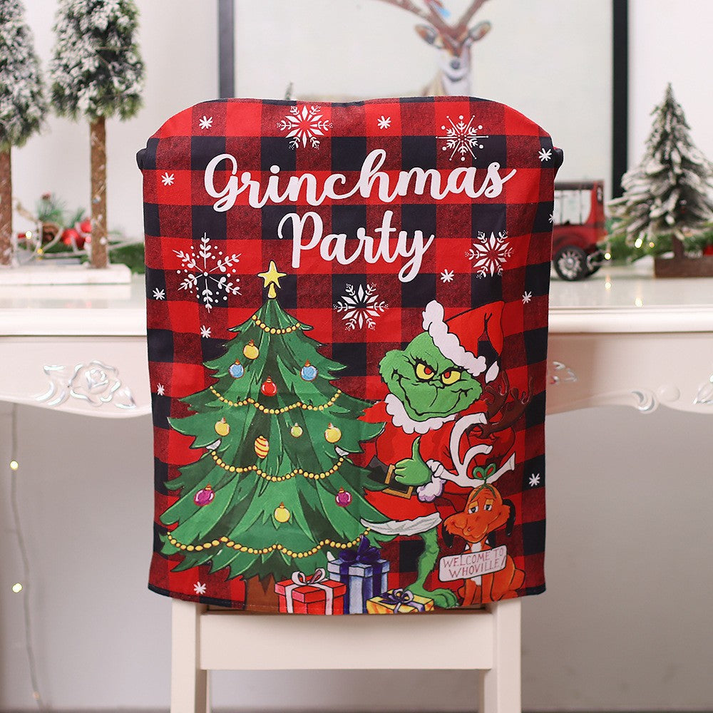Christmas Chair Covers for Festive Grinch Dining Decor