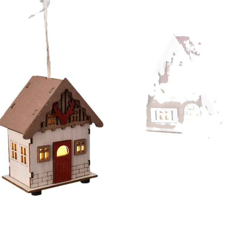Christmas Miniature House Decorations Cozy Village Glow