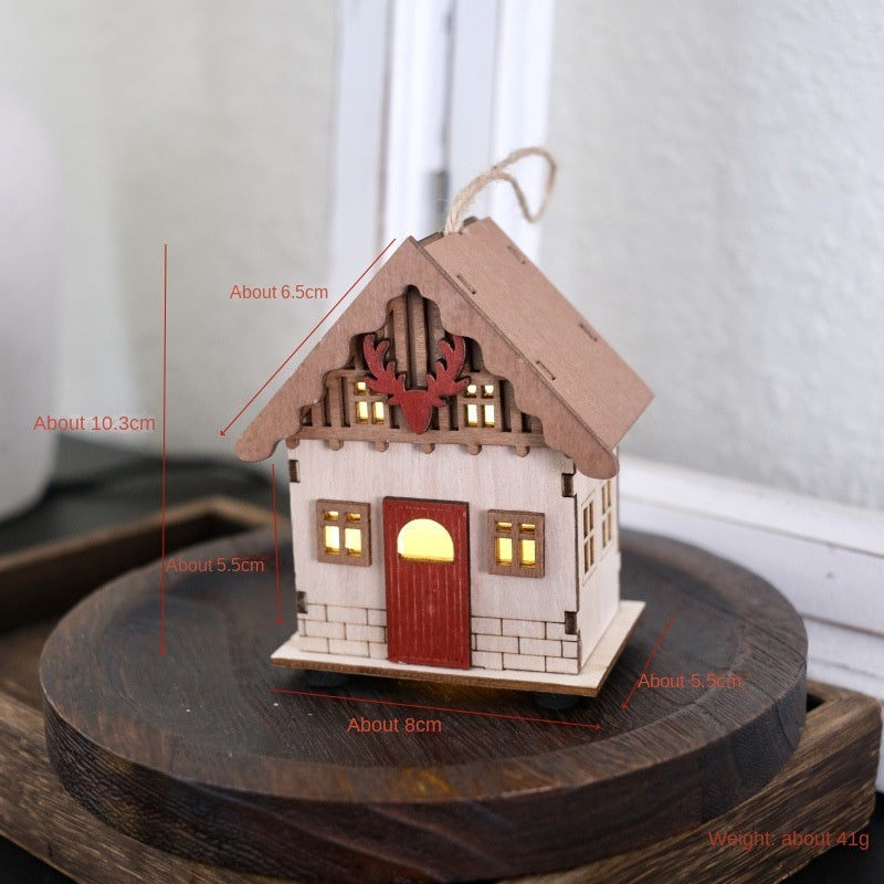 Christmas Miniature House Decorations Cozy Village Glow