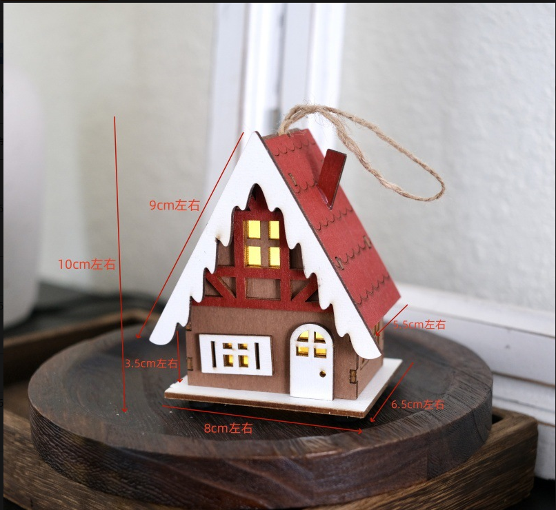 Christmas Miniature House Decorations Cozy Village Glow