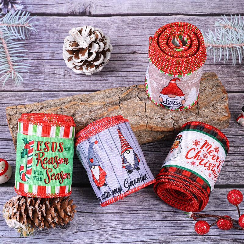 Christmas Ribbon for Colorful Gift Wrapping & Crafts