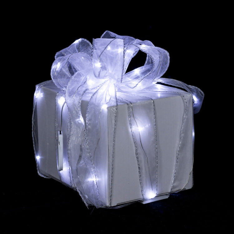Christmas Ribbon LED String Lights for Tree Glow Decor