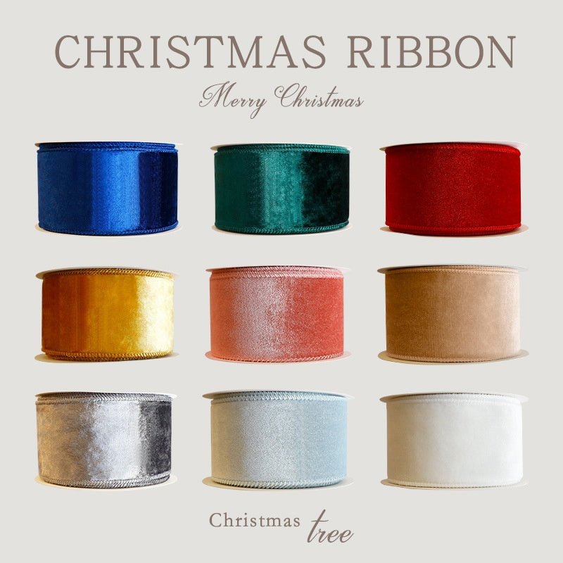 Velvet Christmas Ribbon for Elegant Holiday Crafts