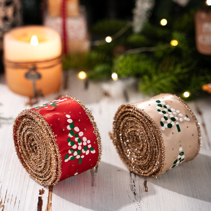 Christmas Decorative Ribbons for Trees, Wreaths & Gifts
