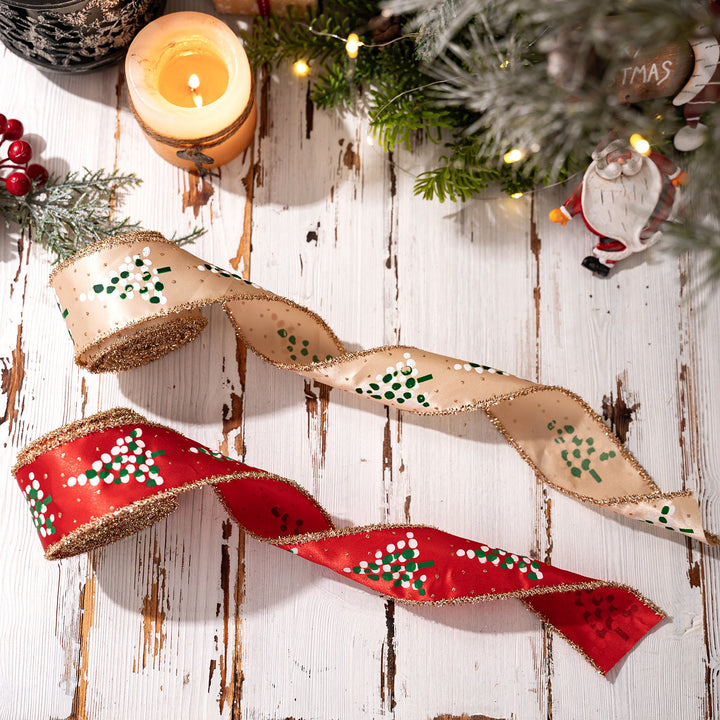 Christmas Decorative Ribbons for Trees, Wreaths & Gifts