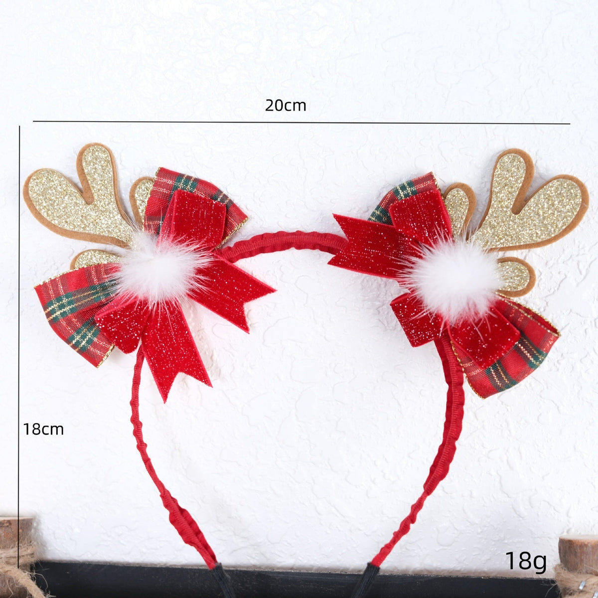 Christmas Sequin Bow Headband | Festive Photo Prop