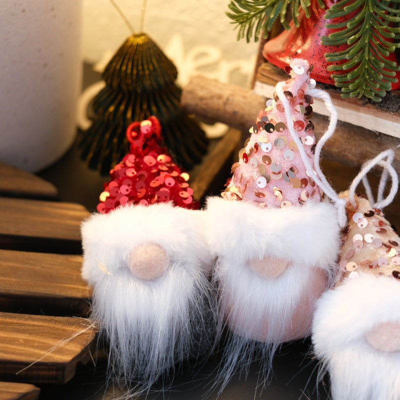 Sequin Christmas Gnome Ornament for Cozy Tree Decor