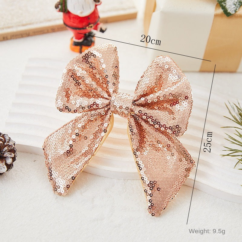 Christmas Sequin Bow Ornament for Sparkling Holiday Trees