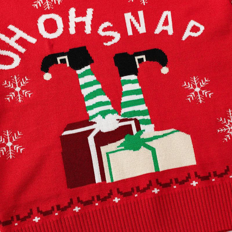 Christmas Baby Sweater With Festive Snowflake Design