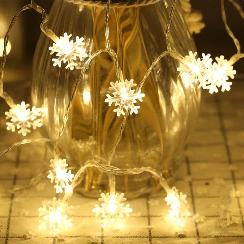 Snowflake Christmas String Lights for a Winter Glow