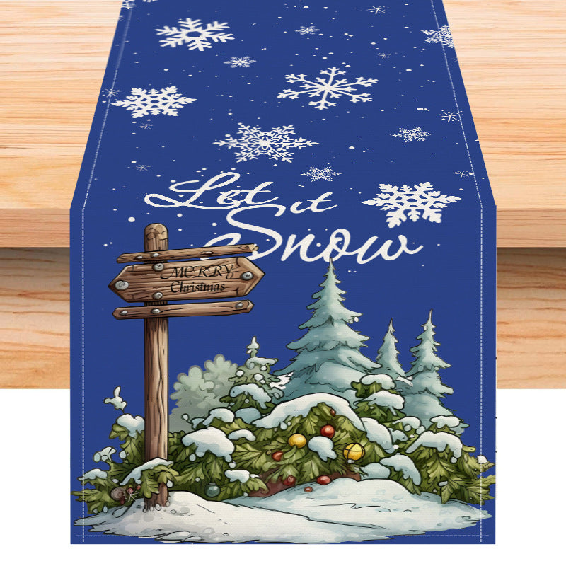 Christmas Snowflake Table Runner for Festive Dining