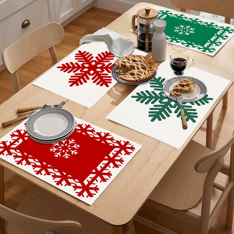 Christmas Snowflake Placemat for Festive Table Settings