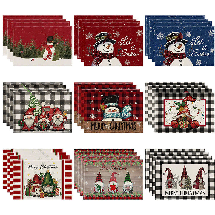Christmas Snowman Placemats for Cheerful Holiday Tables