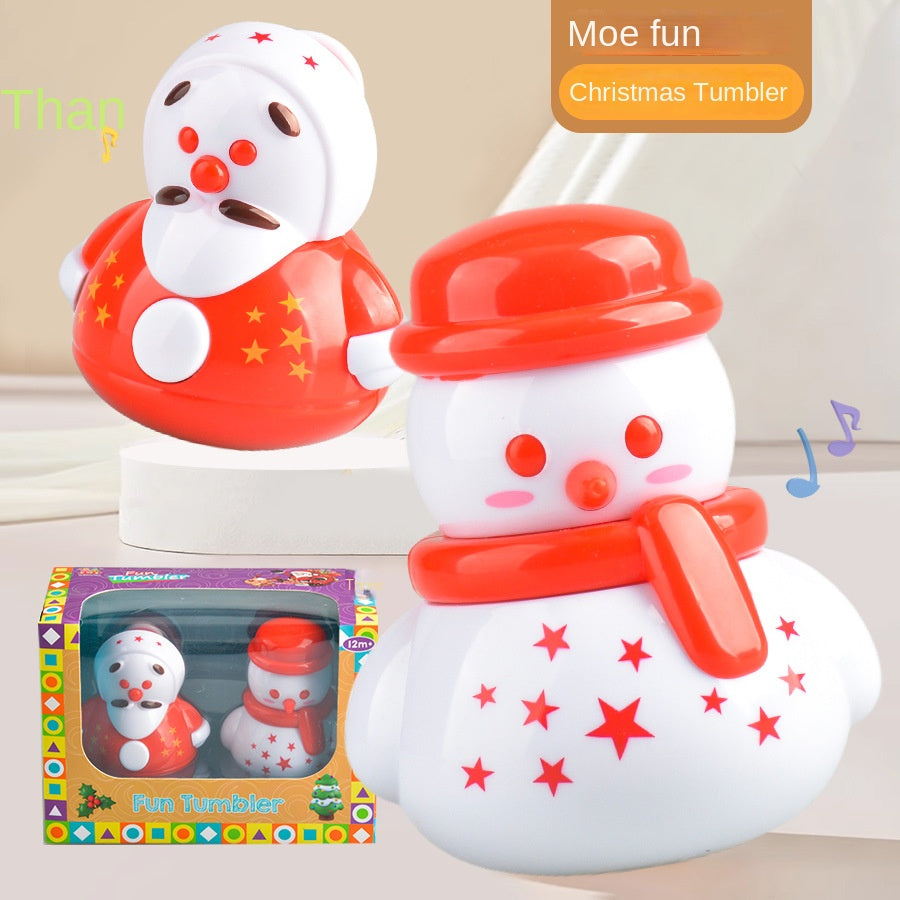 Christmas Snowman Tumbler Toy With Cheerful Ringing