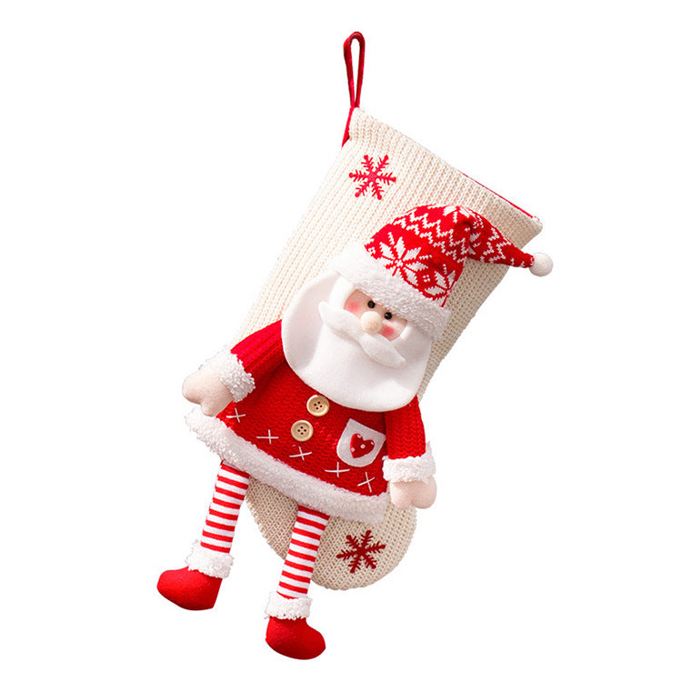 Christmas Knitted Stocking Gift Bags for Kids and Treats