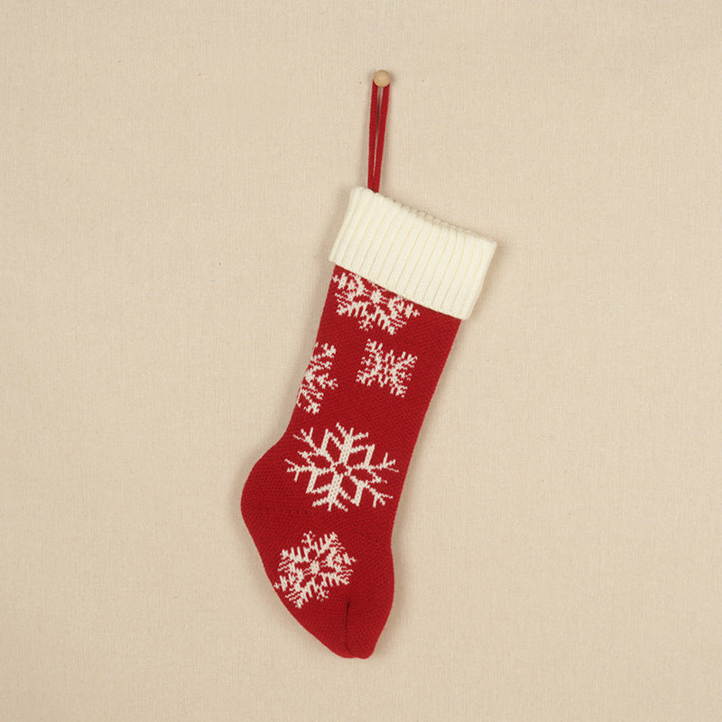 Christmas Knitted Stocking Gift Bags for Cozy Decor
