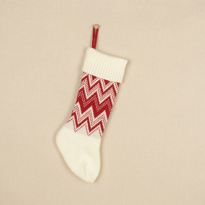 Christmas Knitted Stocking Gift Bags for Cozy Decor