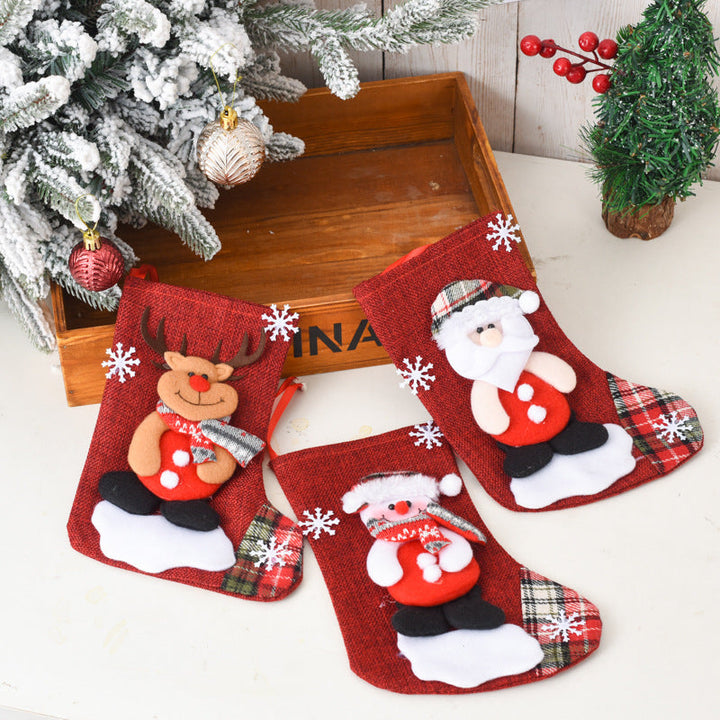 Christmas Stockings With Plush Character Holiday Details
