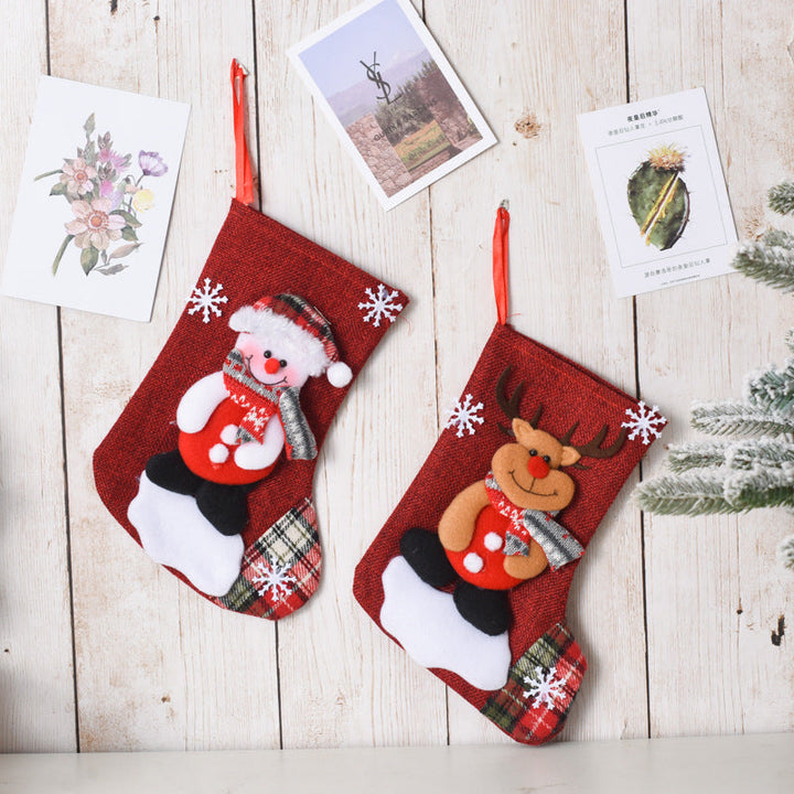 Christmas Stockings With Plush Character Holiday Details