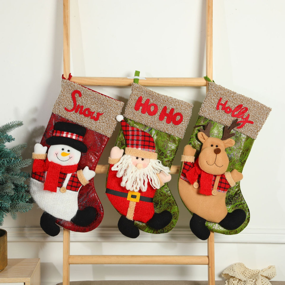 Christmas Stocking Set for Cheerful Mantel Display