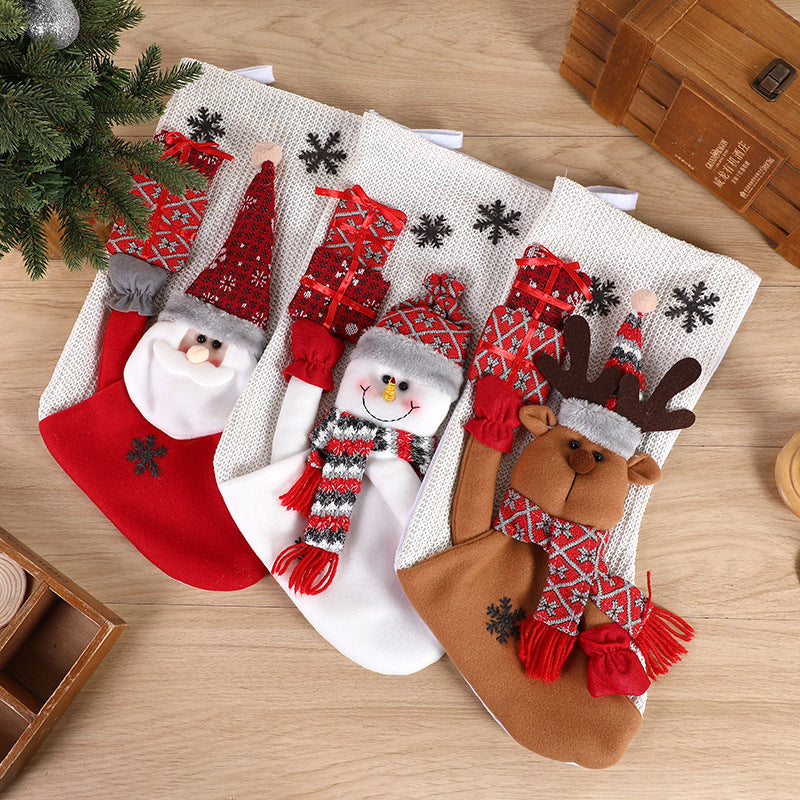 Christmas Stocking Set: 3 Festive Holiday Gift Holders