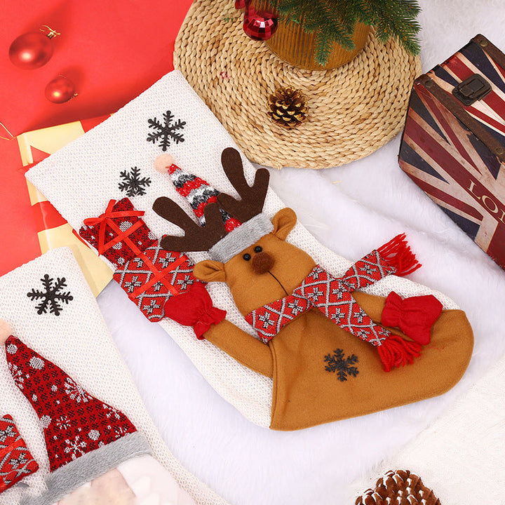 Christmas Stocking Set: 3 Festive Holiday Gift Holders