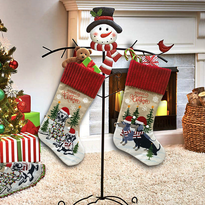 Christmas Stocking Pair for Cozy Fireplace Display