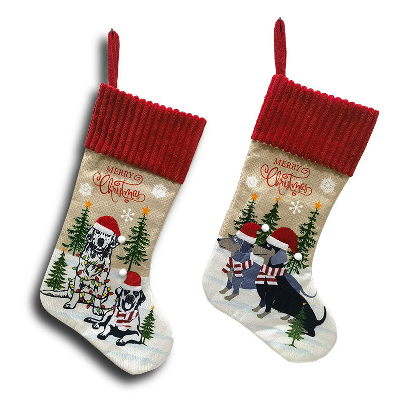 Christmas Stocking Pair for Cozy Fireplace Display