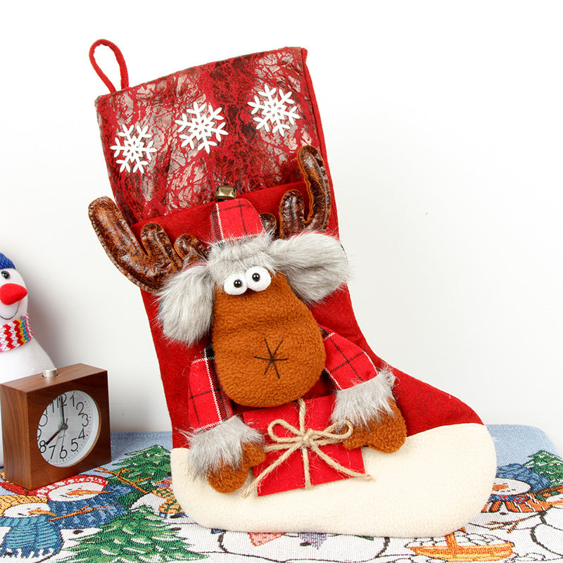 Christmas Stocking Gift Bags for Cozy Mantel Decor