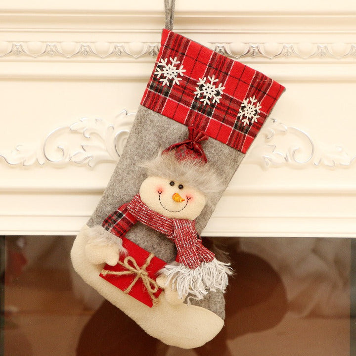 Christmas Stockings With Plush Characters for Gifts