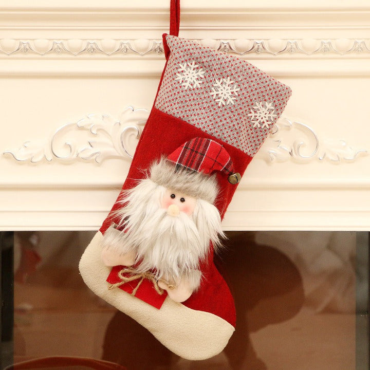 Christmas Stockings With Plush Characters for Gifts