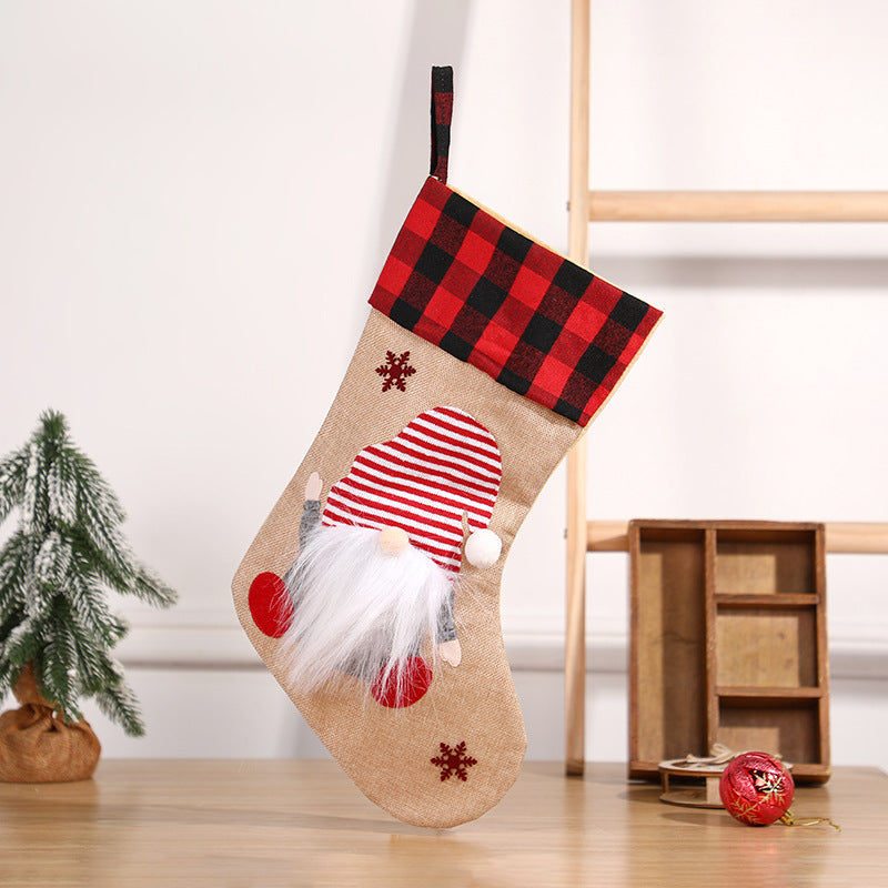 Christmas Gnome Stocking With Rustic Holiday Charm