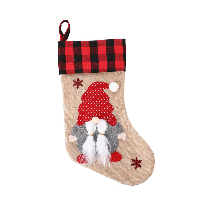 Christmas Gnome Stocking With Rustic Holiday Charm
