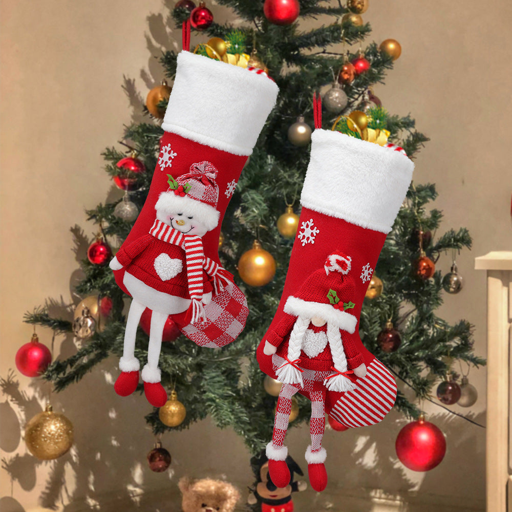 Christmas Stocking Set: 4 Plush Character Designs for Mantels
