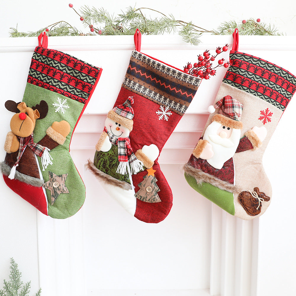 Christmas Stockings With 3D Characters for Festive Mantels