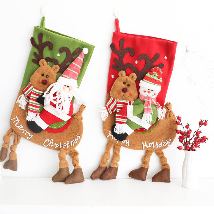 Christmas Stockings With 3D Characters for Festive Mantels