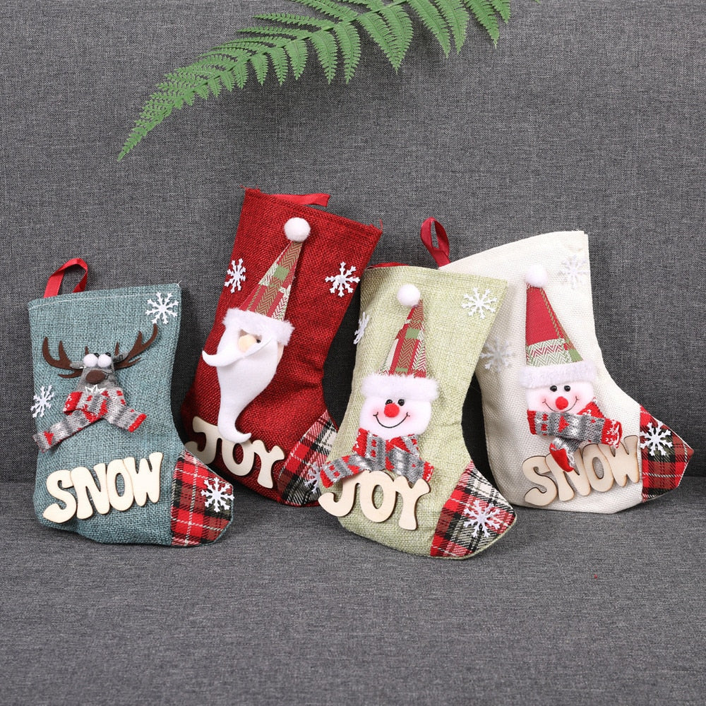 Christmas Stocking Candy Bag for Small Gifts & Decor