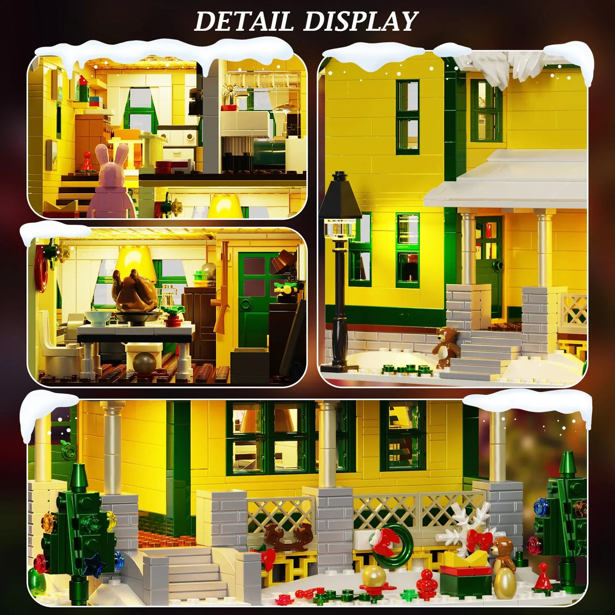 Christmas Story House Building Blocks Kit with LED Light