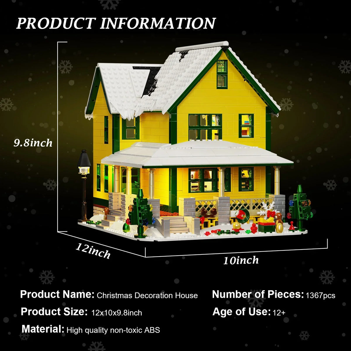 Christmas Story House Building Blocks Kit with LED Light