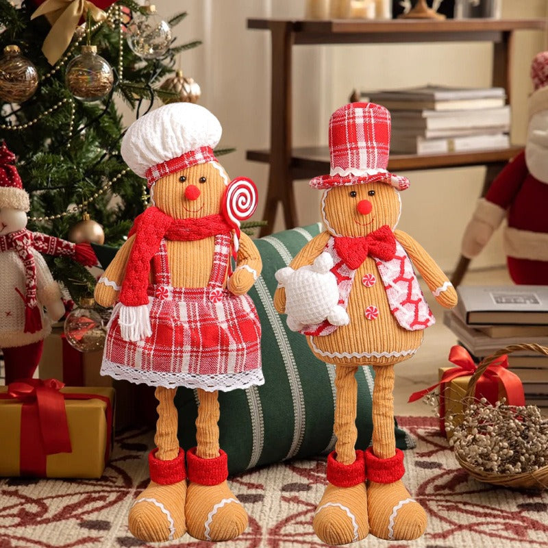 Christmas Gingerbread Doll Couple Window Decoration