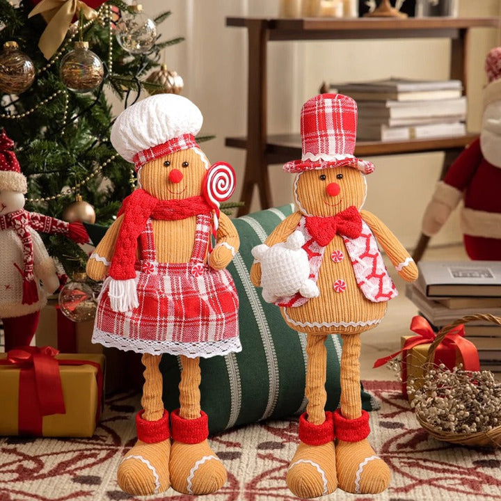 Christmas Gingerbread Doll Couple Window Decoration